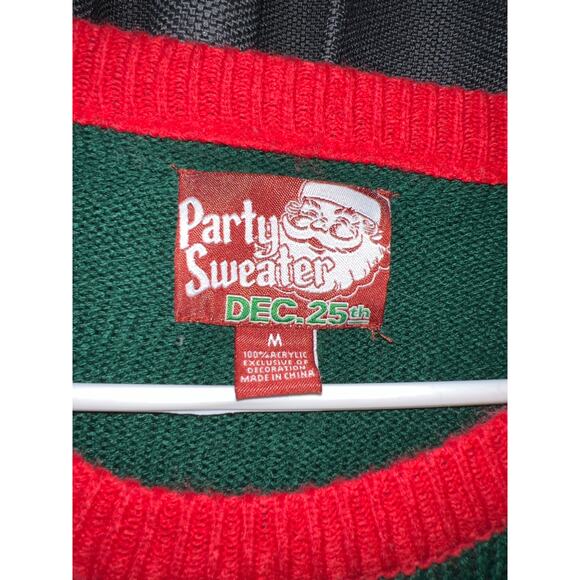 Ugly Christmas Sweater Xmas Size Medium Cat - Picture 2 of 3